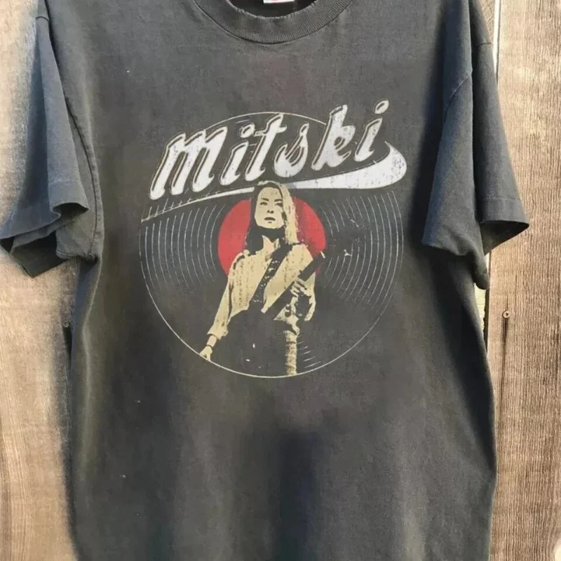 American Vintage Mitski Merch Singer T-Shirt Summer Men's and Women's Loose and Breathable T-shirt Top