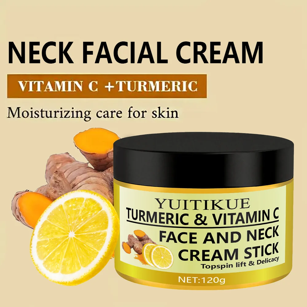 YUITIKUE فيتامين C وكركم كريم الوجه والرقبة - لا يسبب الحساسية، ثبات وتفتيحها، ترطيب ويمتص بسهولة #4