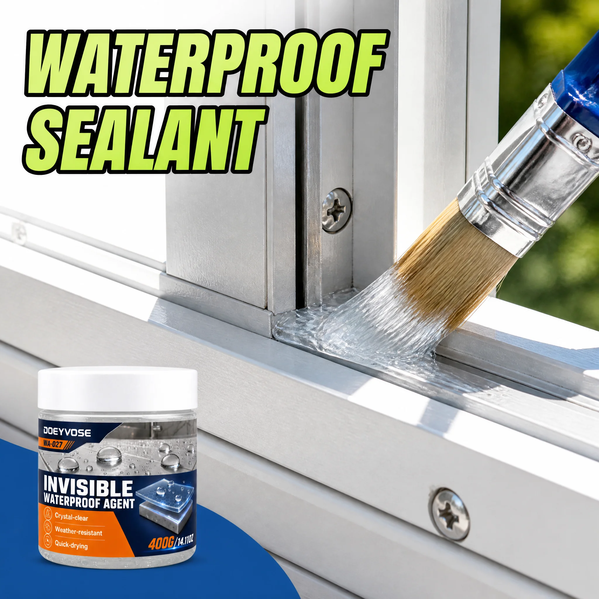 Waterproof Anti-Seepage Sealant 400g, Quick Dry Leak Repair Adhesive for Exterior Wall and Roof