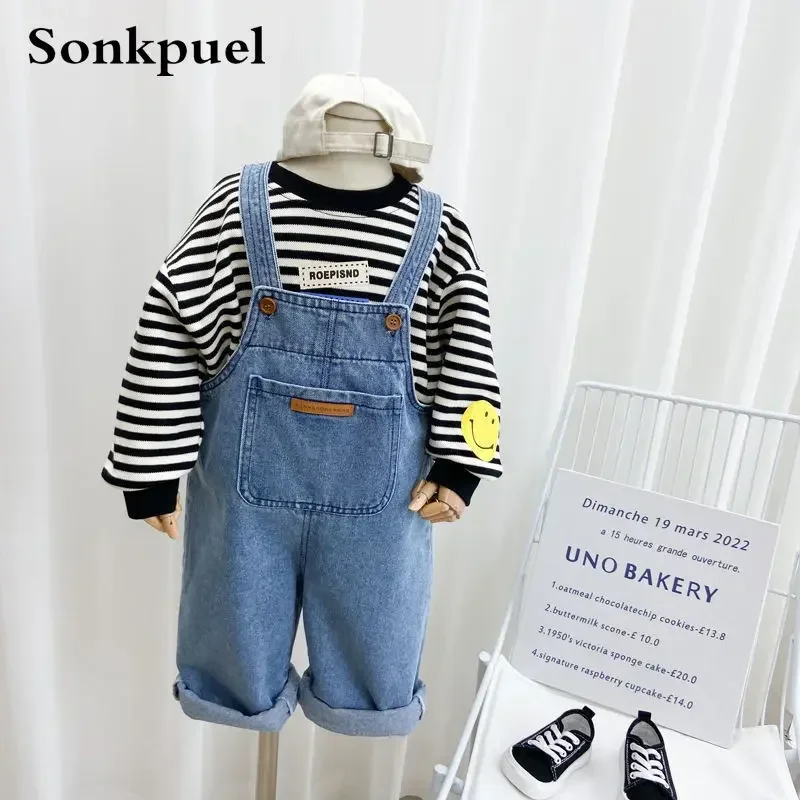 Children\'S Overalls Pants Boys Fall Pants New Baby Trousers Spring and Autumn Jeans Girls Pants