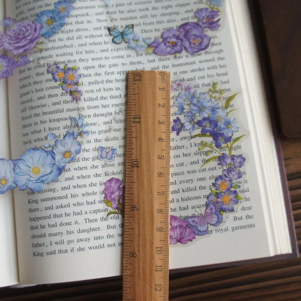 10pcs Elliptical Circular Flower Wreath Style Sticker Scrapbooking DIY Gift Packing Label Decoration Tag