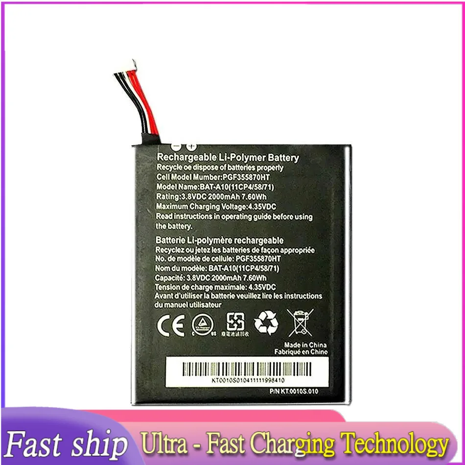 

Mobile Phone Battery Environmentally Friendly For Acer Liquid E3 Z5 V380 E380 Z150 Bat-A10 2000mAh