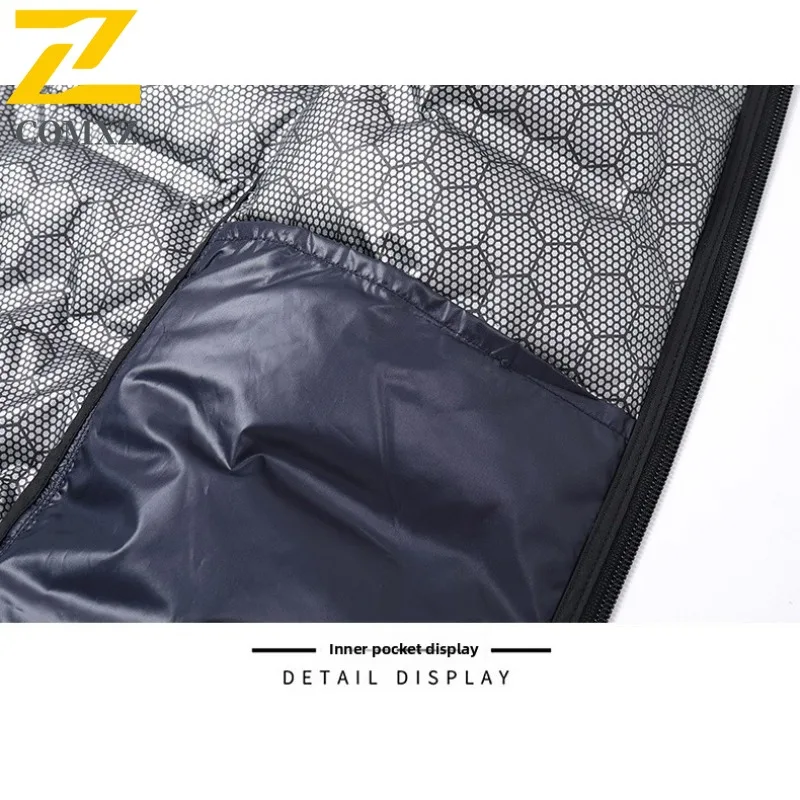 COMXZ 85% White Duck Down Coat Men 2025 Autumn Winter Lightweight Down Jacket Men Casual Versatile Graphene Thermal Hooded Top