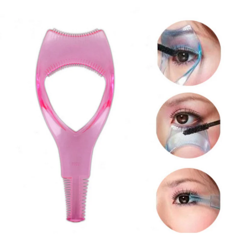 

3 in 1Portable Eyelash Aid Beauty Easy To Use and Makeup Tool for Eyelash Painting Eye Makeup Stencils Makeup Tools