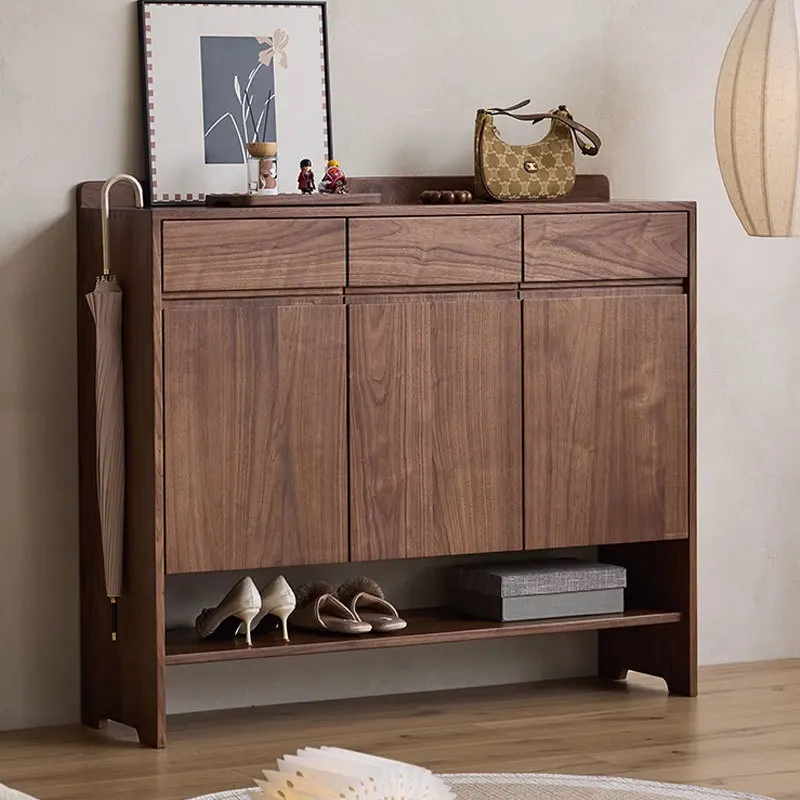 

Customizable North American Black Walnut Shoe Cabinet