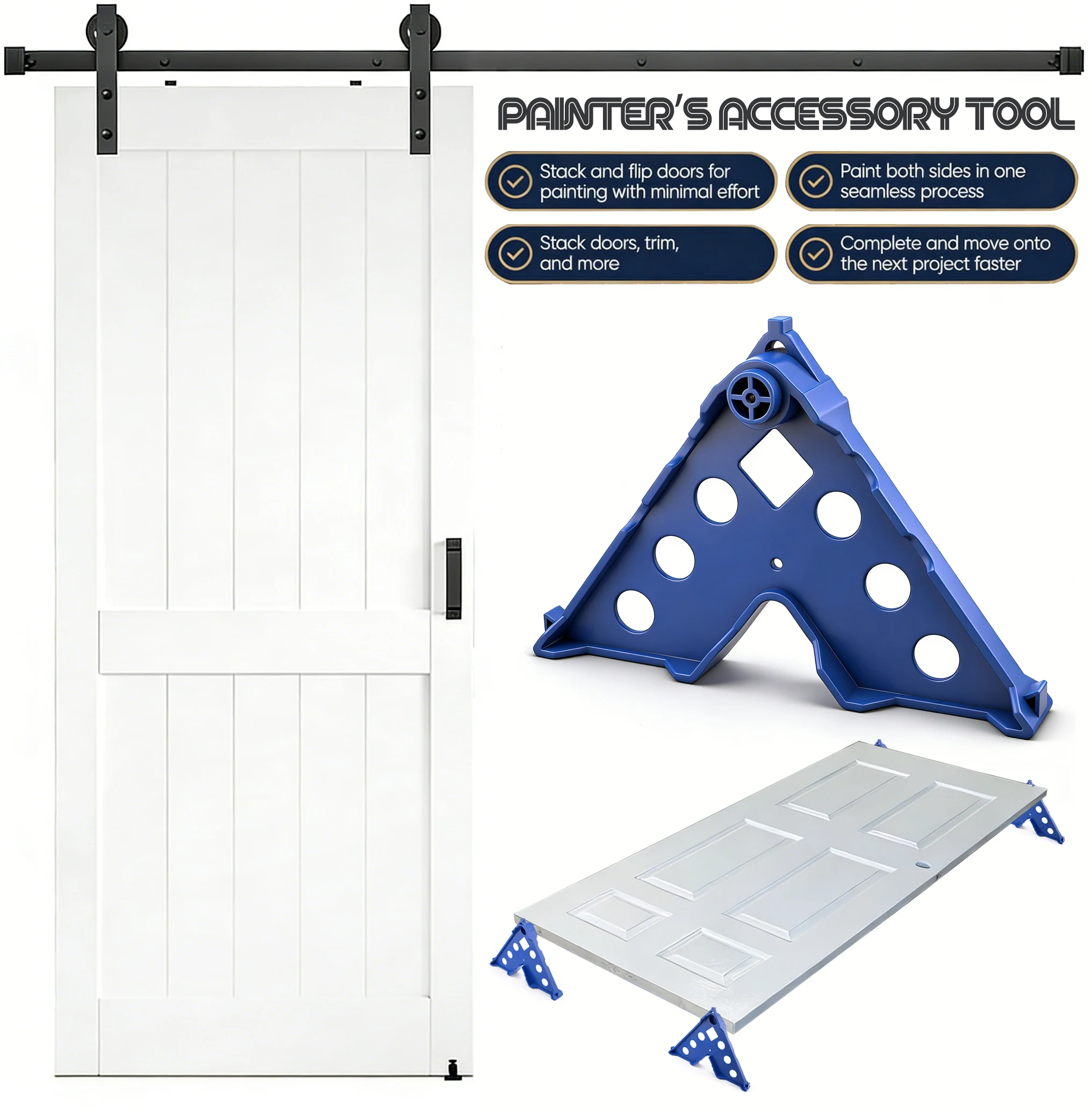 

Spray Painting Rack; Auxiliary Support Frame for Woodworking and Paint Spraying; Support Frame for Painting Cabinet Doors