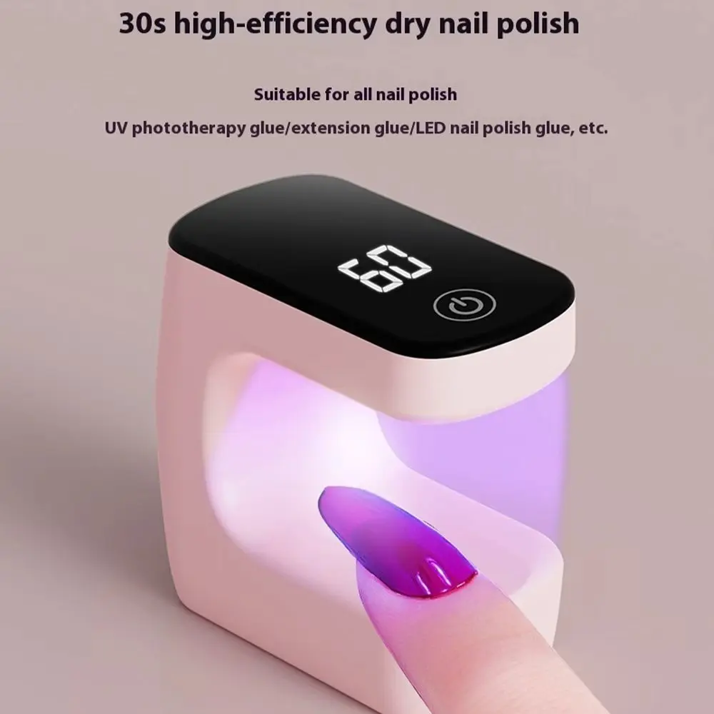 YIKOOLIN USB Mini Nail Dryer UV LED Light لعلاج الأظافر جميع مصباح الأظافر بالأشعة فوق البنفسجية LED للاستخدام المنزلي والسفر