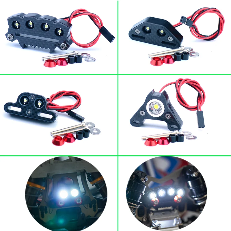 Simulation for 1/8 ARRMA TYPHON 6S V5 TLR 4X4 BLX Buggy Truck Car RC LED 7.4V White Highlight Headlights
