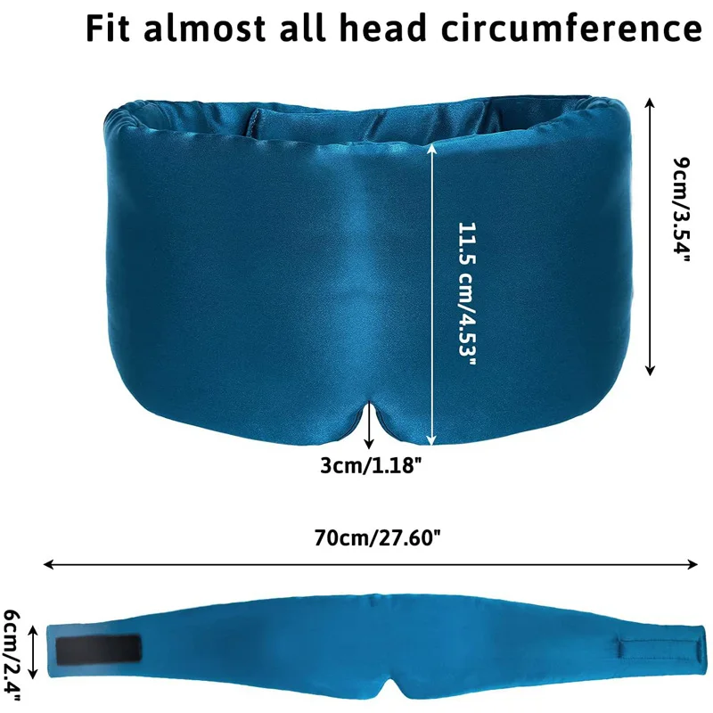 Luxury Real Silk Portable Travel Sleep Eye Mask Thicker Rest Aid Soft Cover Eye Patch Eyeshade Sleeping Mask Case MR080