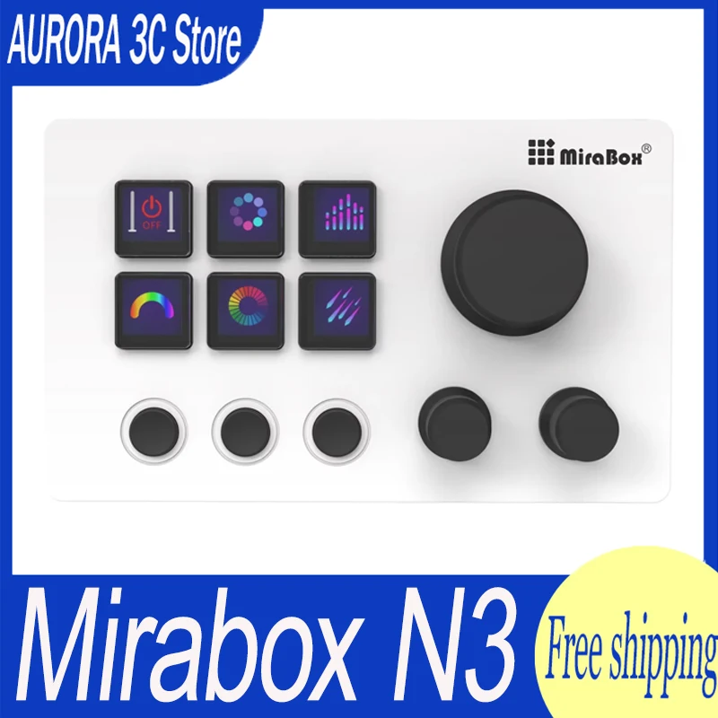 Mirabox N3 StreamDeck Global Version Stream Deck LCD Live Content Creation Controller Custom Button Visual Keyboard For Win/Mac