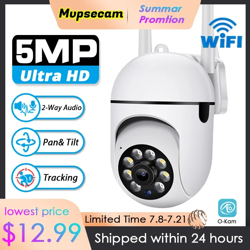 

5G WIFI Surveillance Camera PTZ 5MP 1080P 360° CCTV Wireless HD Video Security IP Cameras Indoor MINI Smart Baby Monitor Wi-Fi