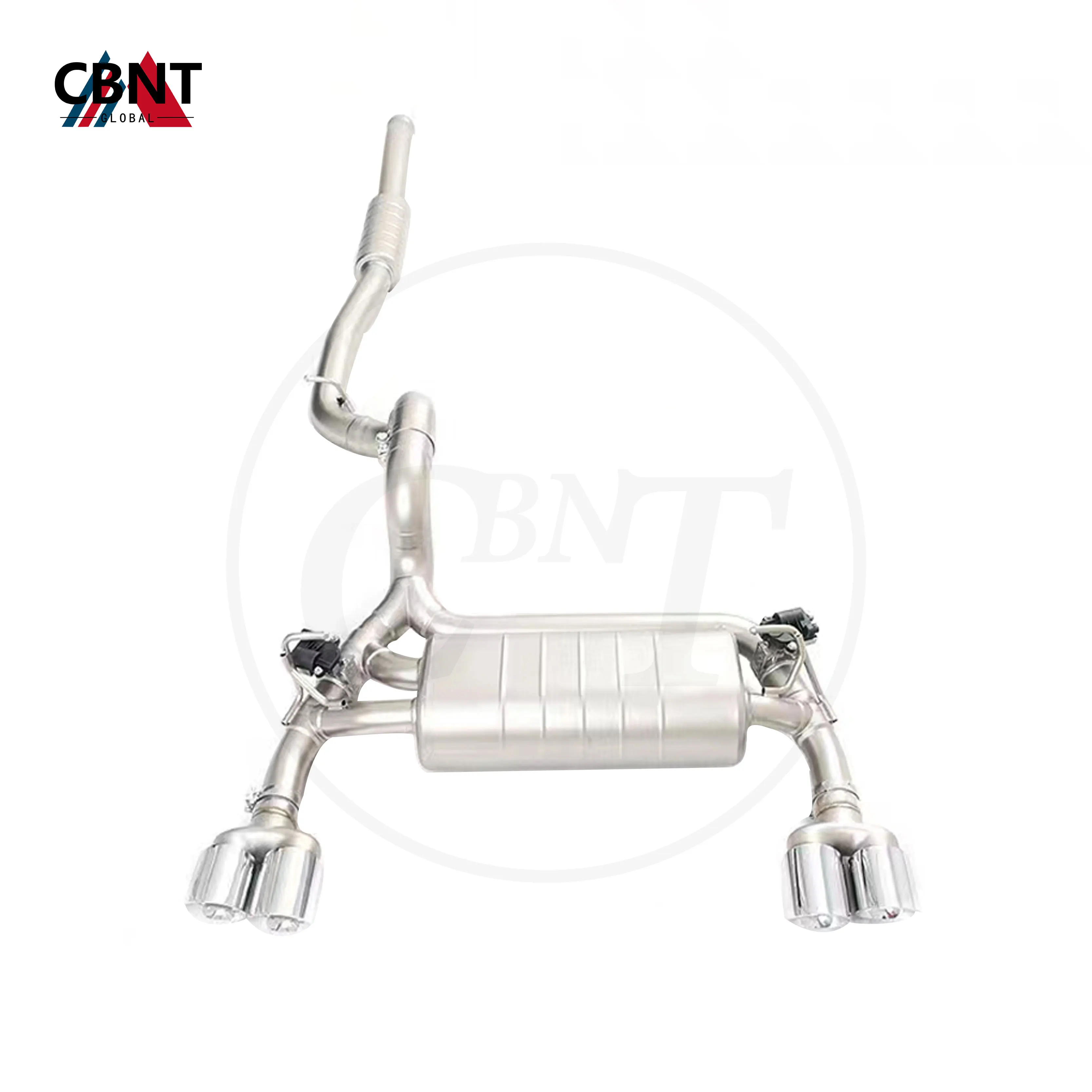 CBNT for Jeep Wrangler JL 2.0T Valvetronic Catback Exhaust System with Valve Muffler SS304 Tuning Valved Exhaust-pipe