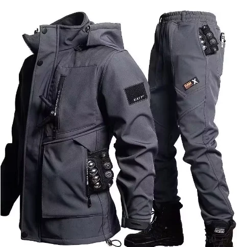 2025, Herren-Motorradjacke mit Herbst- und Winter-Samt-Trainingsset, verschleißfest, wasserdicht, kältebeständig, Urlaubsgeschenke