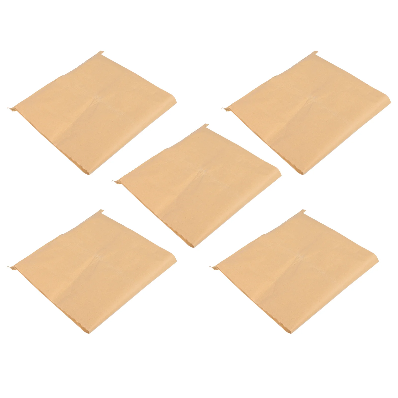 5pcs Waterproof Paper Bags Grass Organizer Heavy Duty Garden Waste Containers For Leaves Grass Soil Storage Trash Bag