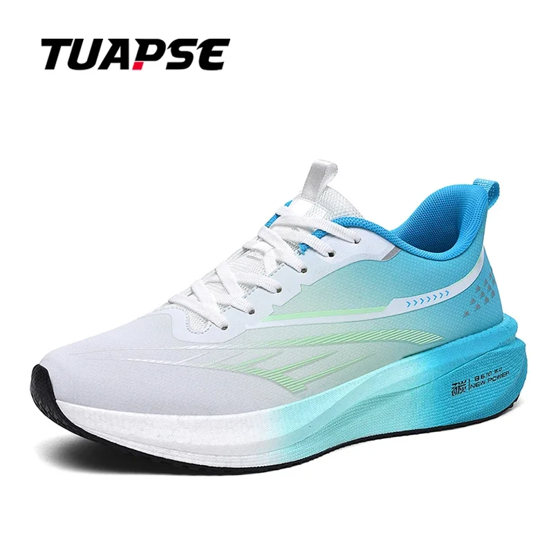 TUAPSE New Men Sports Running Shoes Breathable Lightweight Comfortable Microfiber Carbon Fiber Non-Skid Leisure Sneakers For Men