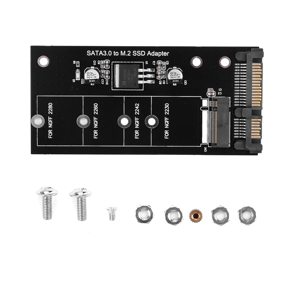 M.2 NGFF To SATA3 Conversion Card SSD To SATA3 Interface Conversion Card PC Adapters Support 2230 2242 2260 2280