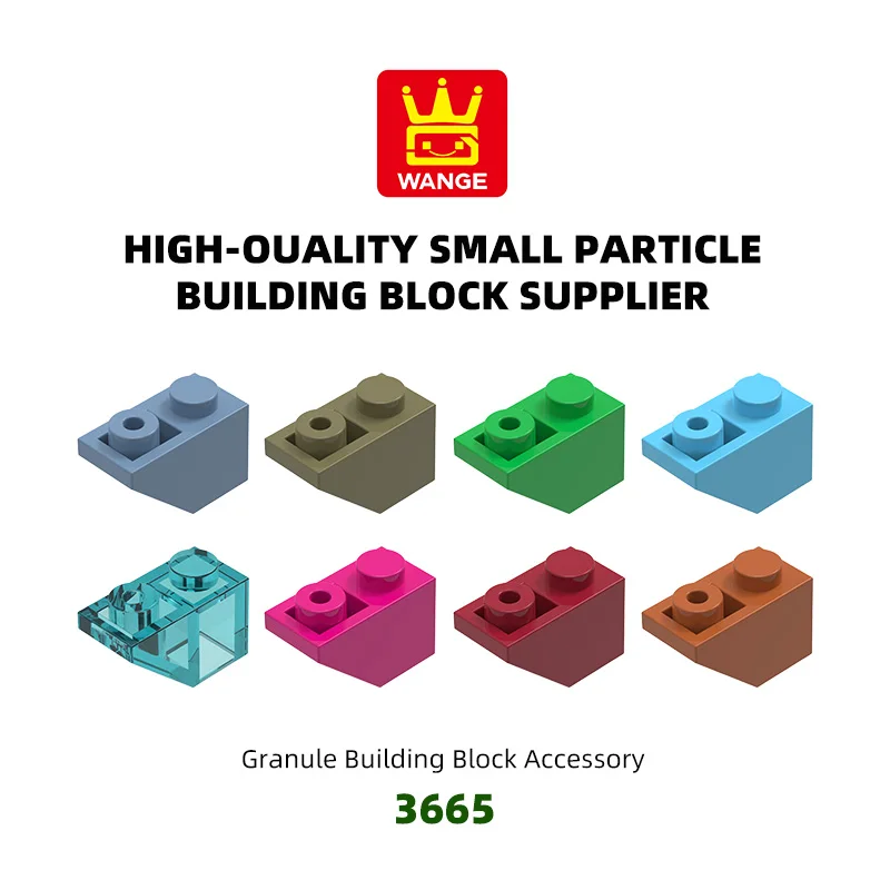 Wange 3665 100g/142Pcs Slope Reverse Building Block Moc Color Accessories Compatible with Brick Children Toy Assembly Gift DIY