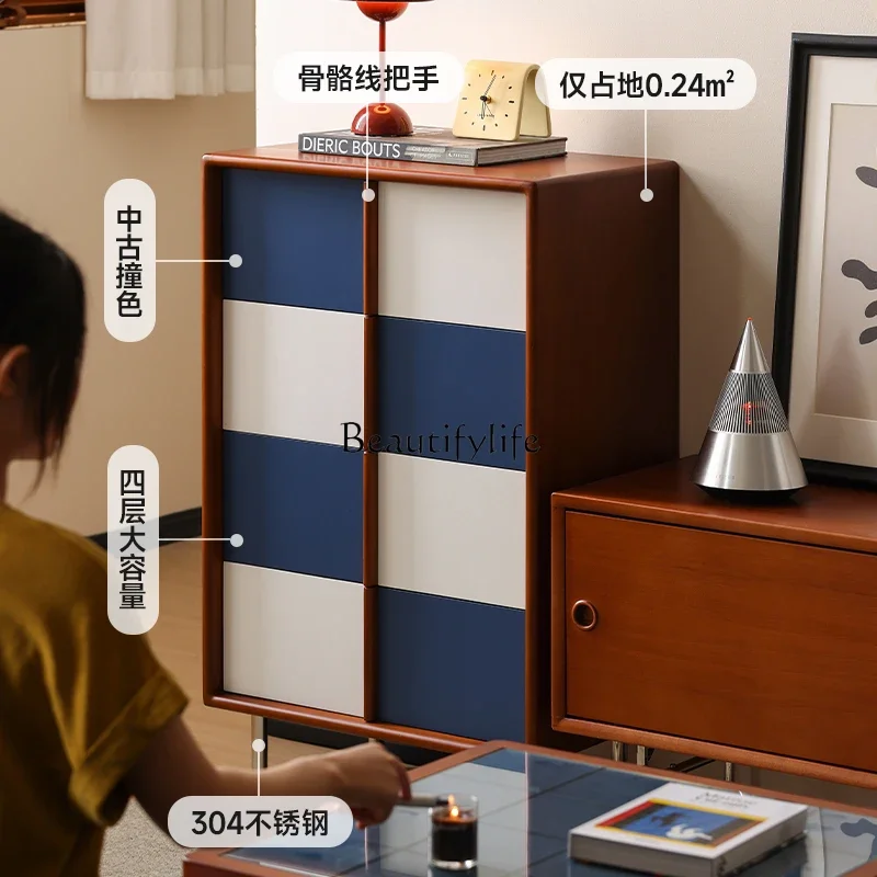 FG10*Medieval color matching four-chest cabinet living room contrasting color storage drawer storage cabinet
