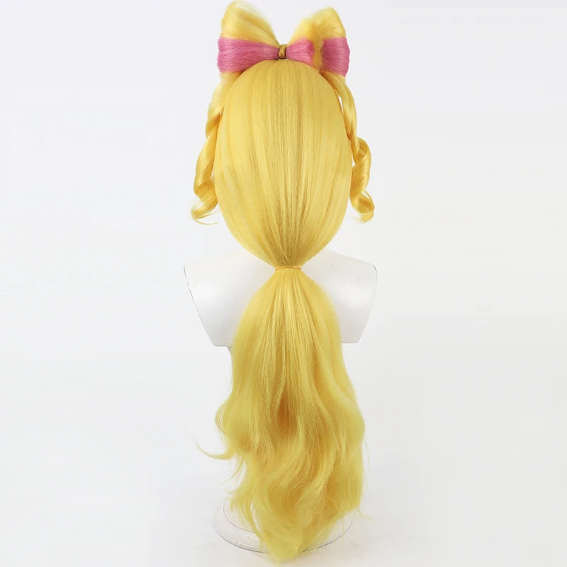 أنيمي Precure ساكورا أوتا شعر مستعار تأثيري هالوين كرنفال الدعائم الطرف الشعر الاصطناعية ألياف مقاومة للحرارة + غطاء شعر مستعار #5