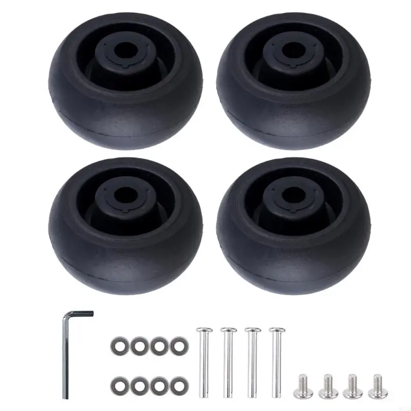 Suitcase Spinner Replacement Set of 4Pcs 40x18mm Rubber Wheels with Bearings Smooth Wheel for Damaged Trolley Repair