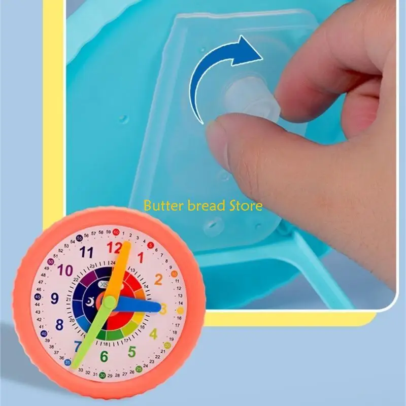 W89C Enseñanza Reloj Educational Desk Rechan con mano móvil para niños 3＋