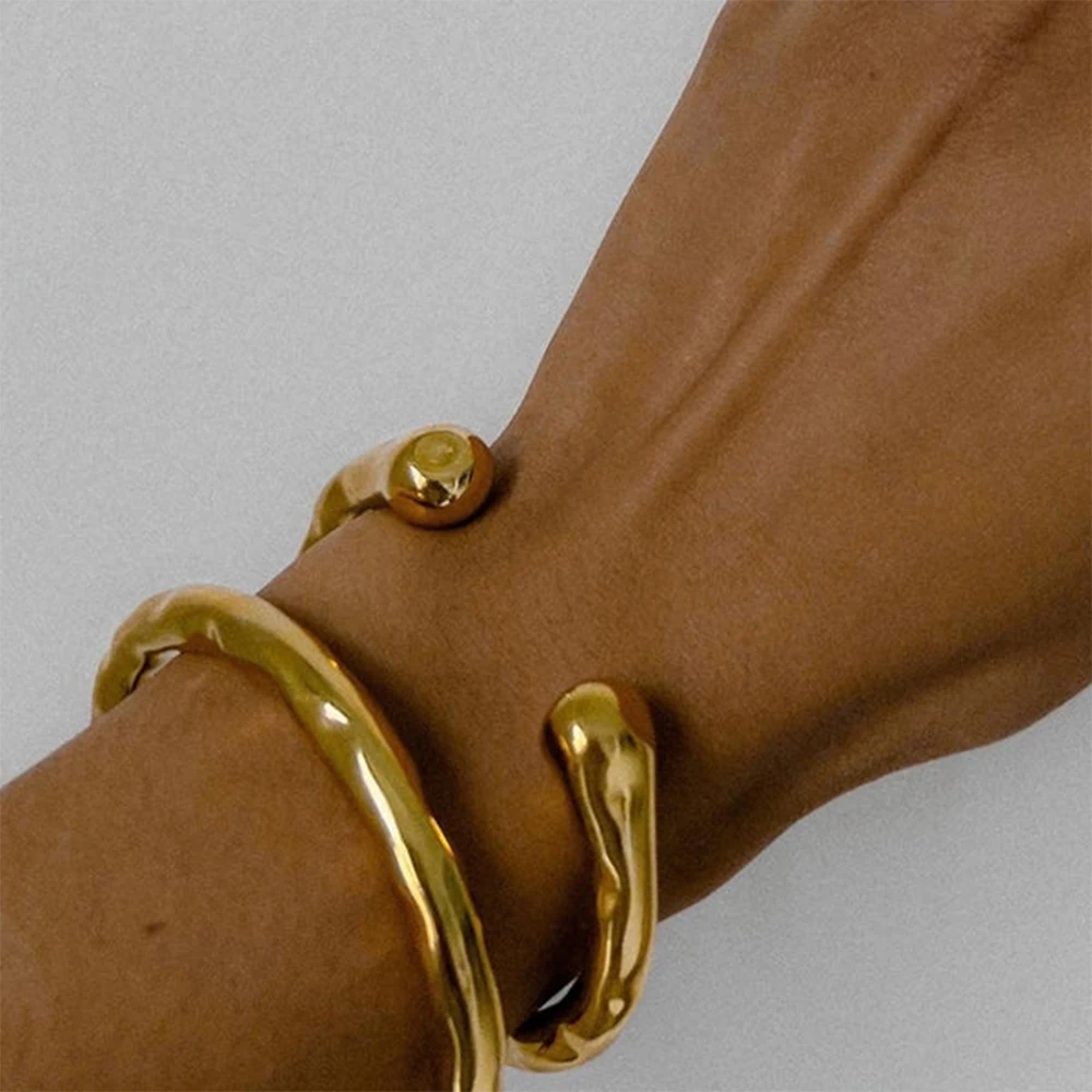 Women's Geometric Stainless Steel Cuff Bracelet
