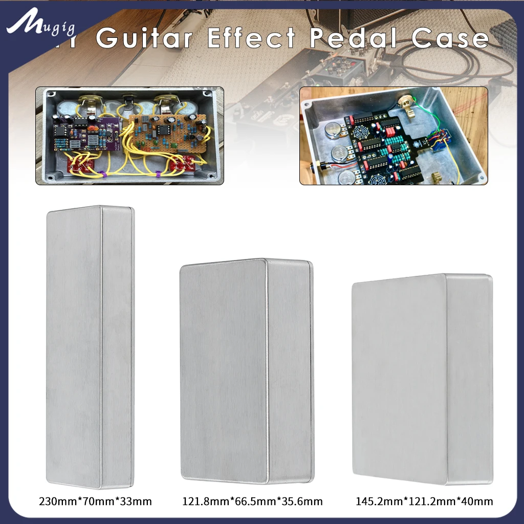 

Guitar Effect Pedal Aluminum Stomp Box Silver Diecast Aluminum Enclosures For DIY Electric Guitar Effect Pedal Case