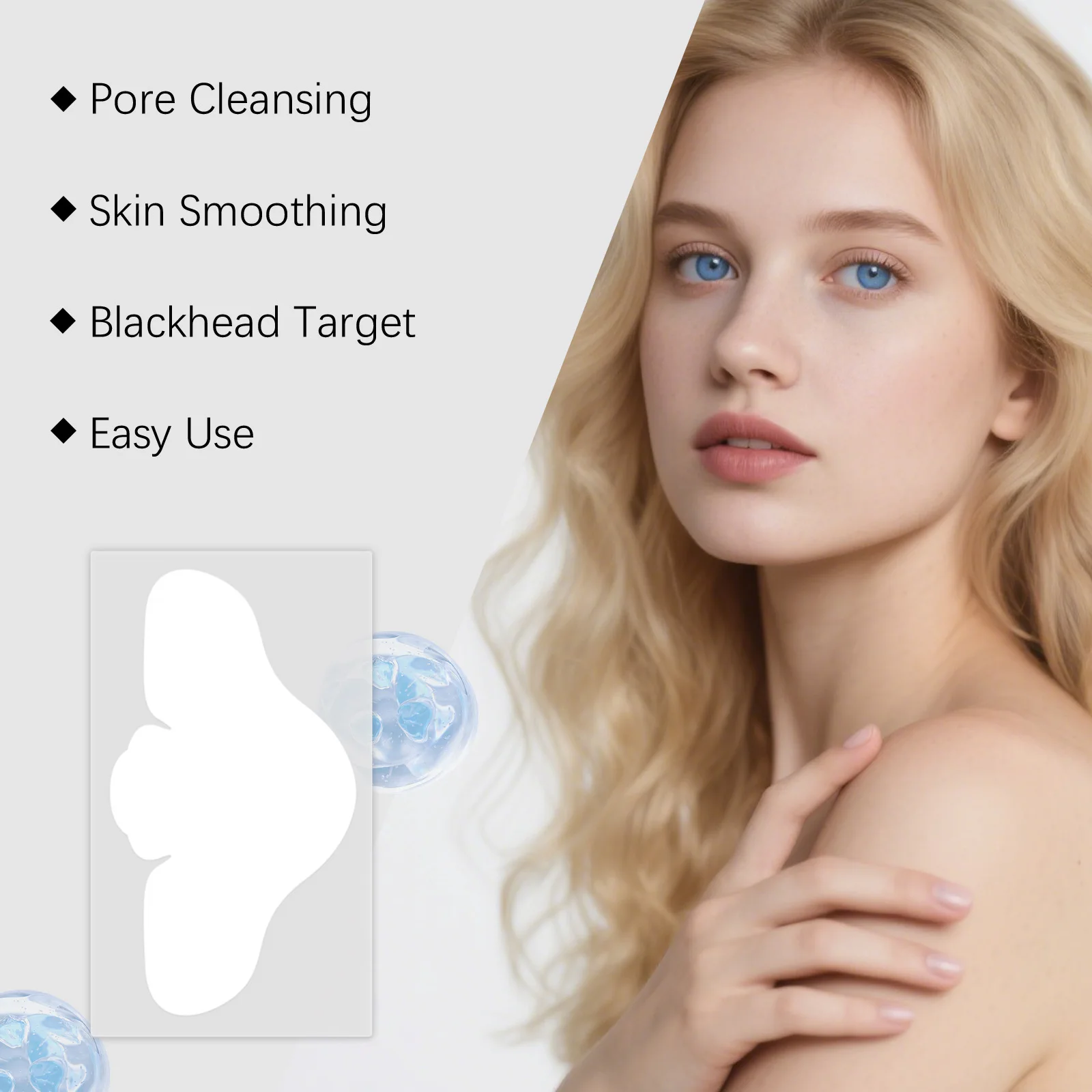 EELHOE Patch per la pulizia del naso Ridurre i pori Rimuovi i punti neri Idratare rapidamente Migliora la rugosità Rinfrescante Ridurre le oli Patch per la cura del naso