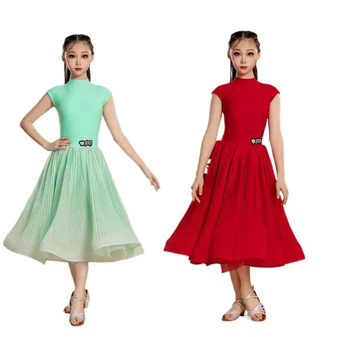 Robe de danse moderne pour femmes et enfants, Costumes de compétition professionnelle de danse de salle de bal pour filles, norme nationale, 2025