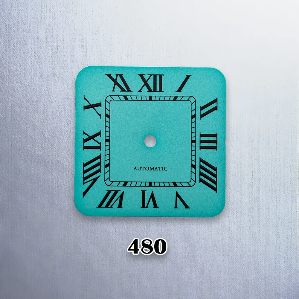 27mm S Logo Square Roman dial Blue No Noctilucentnt Suitable for NH35 NH36 Movement high quality Watch Modification Accessories