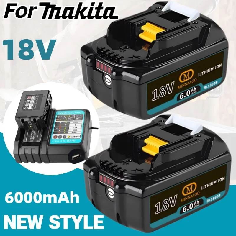 

100% оригинальный аккумулятор для Makita 18 В 6,0 Ач BL1850b BL1850 BL1830 BL1815 bl1840 LXT400 BL1860 для инструментов Makita