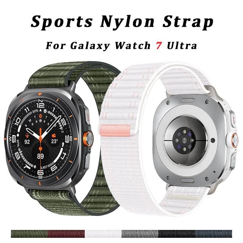 

Nylon Loop Strap for Samsung Galaxy Watch Ultra 47mm Sports Adjustable Bracelet Wristband for Galaxy Watch 7 Ultra Band Correa