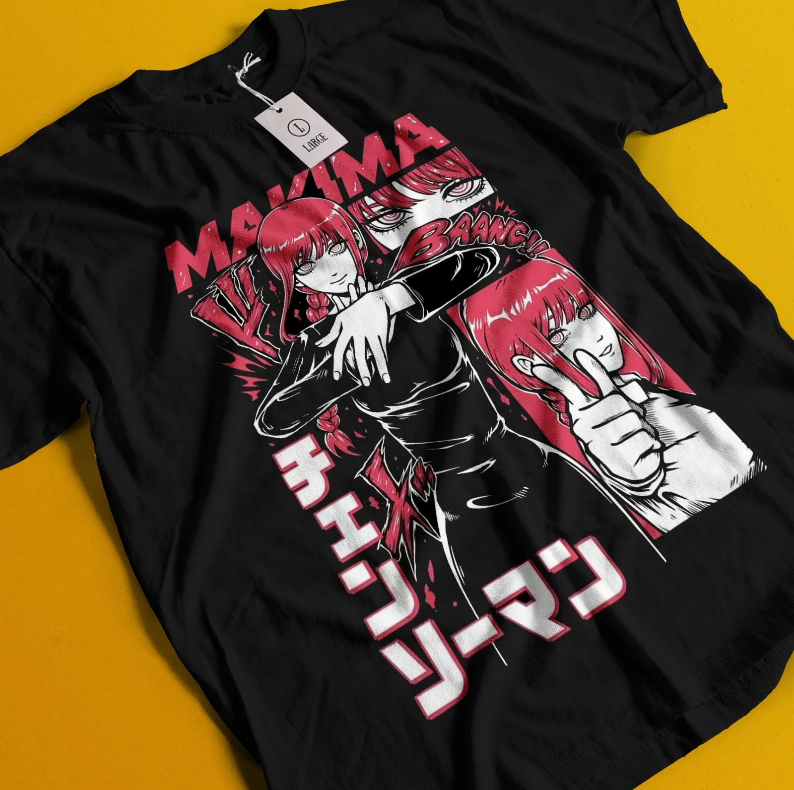 

Chainsaw Man Makima T-Shirt Asa Aki Anime Denji Shirt Power Tshirt All Size Tee