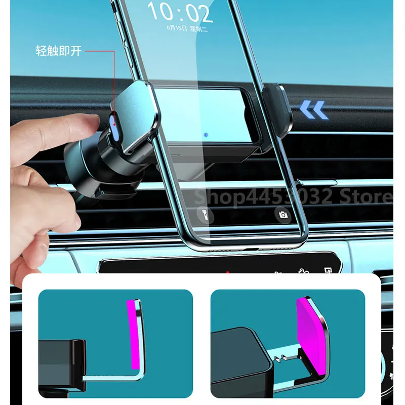 Support de téléphone portable de voiture à serrage automatique, pour Honda Civic 11e 10e 9e Base fixe avec accessoires de support rotatif de 2006 à 2022