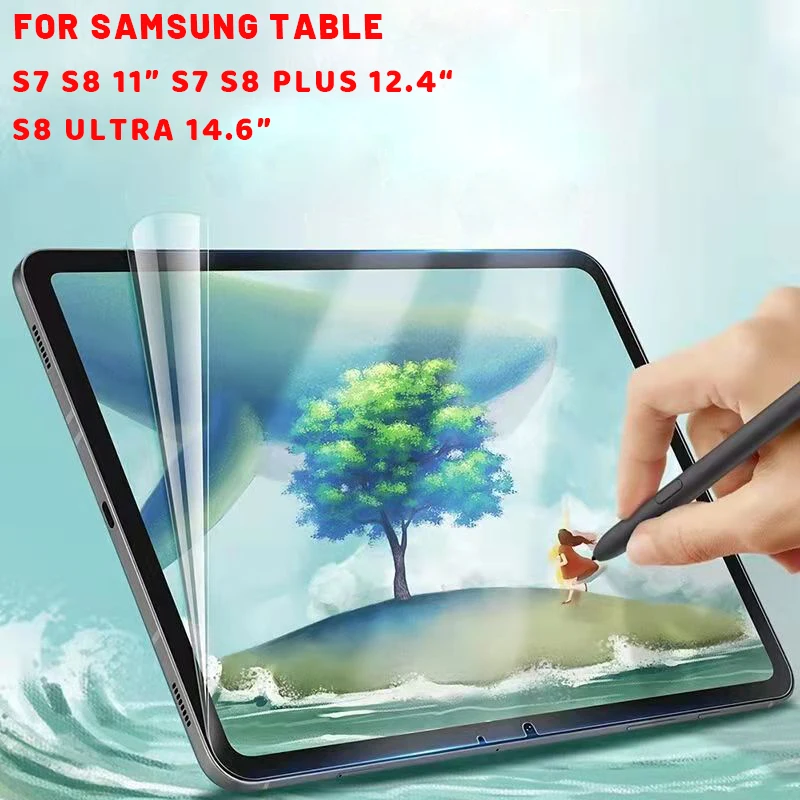 For Samsung Galaxy Tab S7 Plus S8 Ultra 11" 14.6" Paper Touch Screen Protector Anti-Skip Matte Protective Drawing Film
