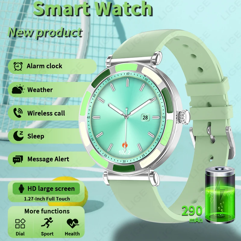 

LIGE Fashion 1.27inch HD Screen Smart Watch Women Dynamic Heart Rate Bluetooth Call Music Player Men Smartwatch For Android iOS