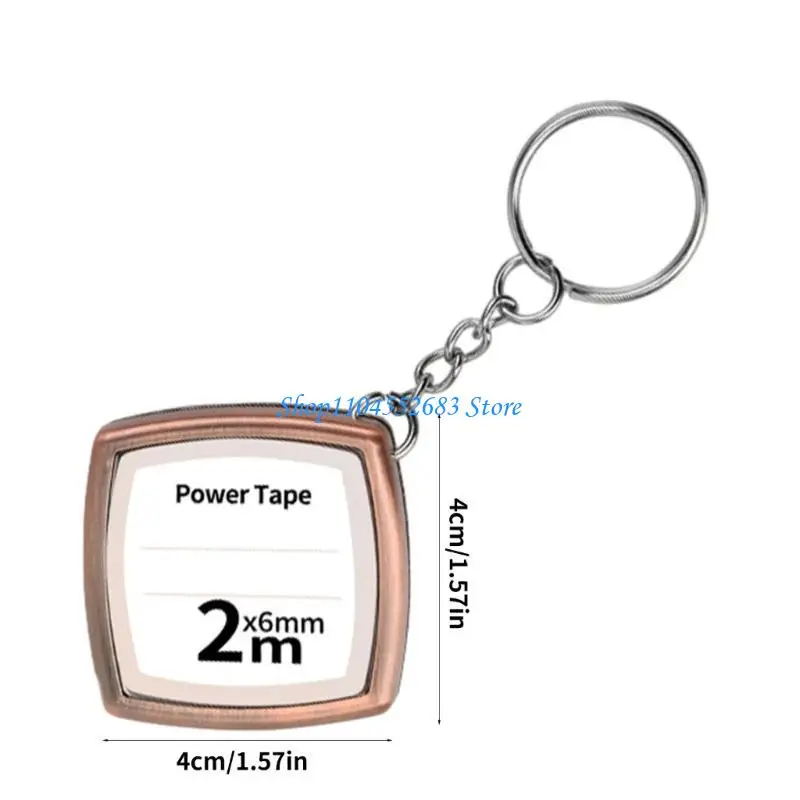 Y6GD Multipurpose Keychain Tape Measure Steel Tape Measuring Tool Portable Ruler Compatible for Accurate Length Calculation