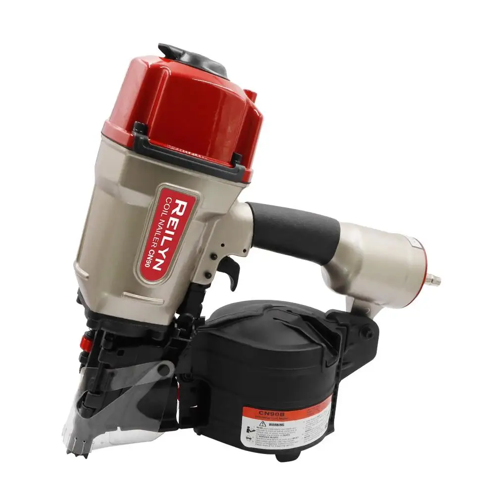 レイリン コイルネイラー CN90B パレット釘打ち機 50-90mm釘深さ調整可能 サイディングネイラー 工業用ヘビーデューティークレート製造用