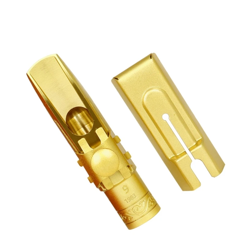 Professional Saxophone Mouthpiece Size 5/6/7/8/9 Brass Metal Eb Sax Mouthpieces with Caps and Ligatures Enduring