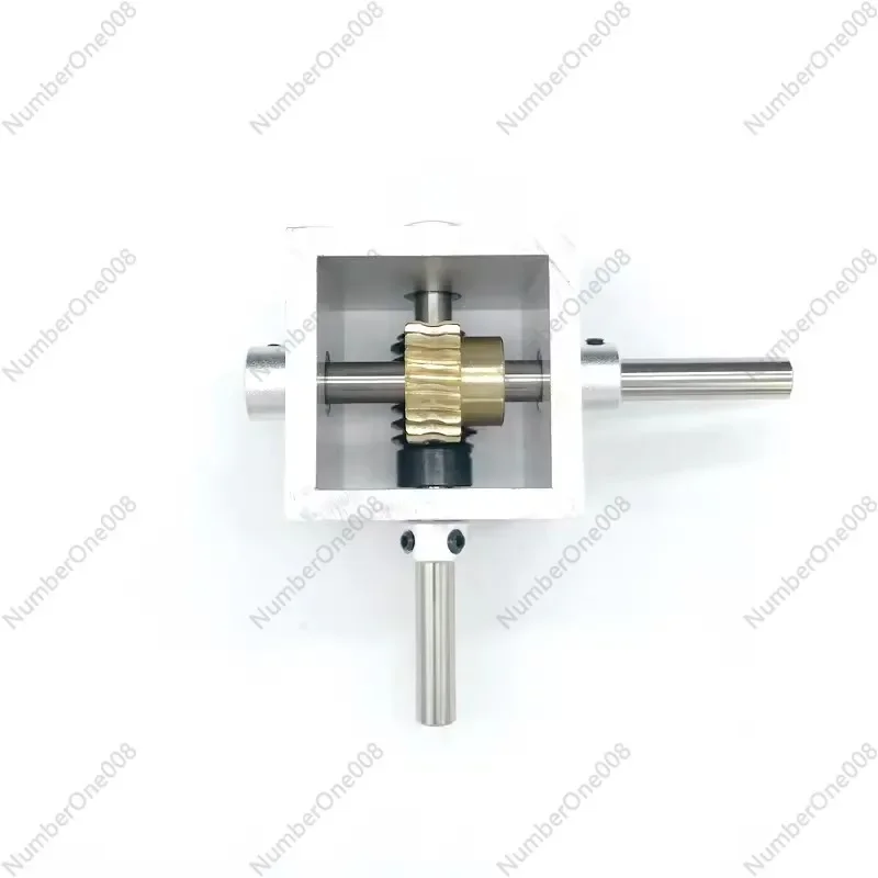 Worm gear reducer, small gearbox, 90 degree right angle reversing gearbox, 1 to 10, 1 to 20 cornerer