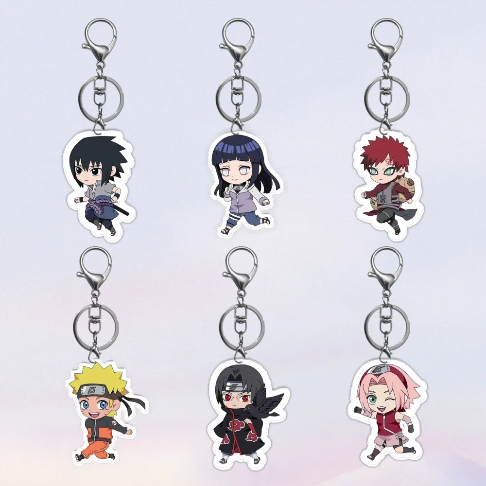 

Diy Naruto Creative Cartoons Q Version Acrylic Keychain Anime Peripherals Trend Jewelry Backpack Pendant Friend's Holiday Gifts