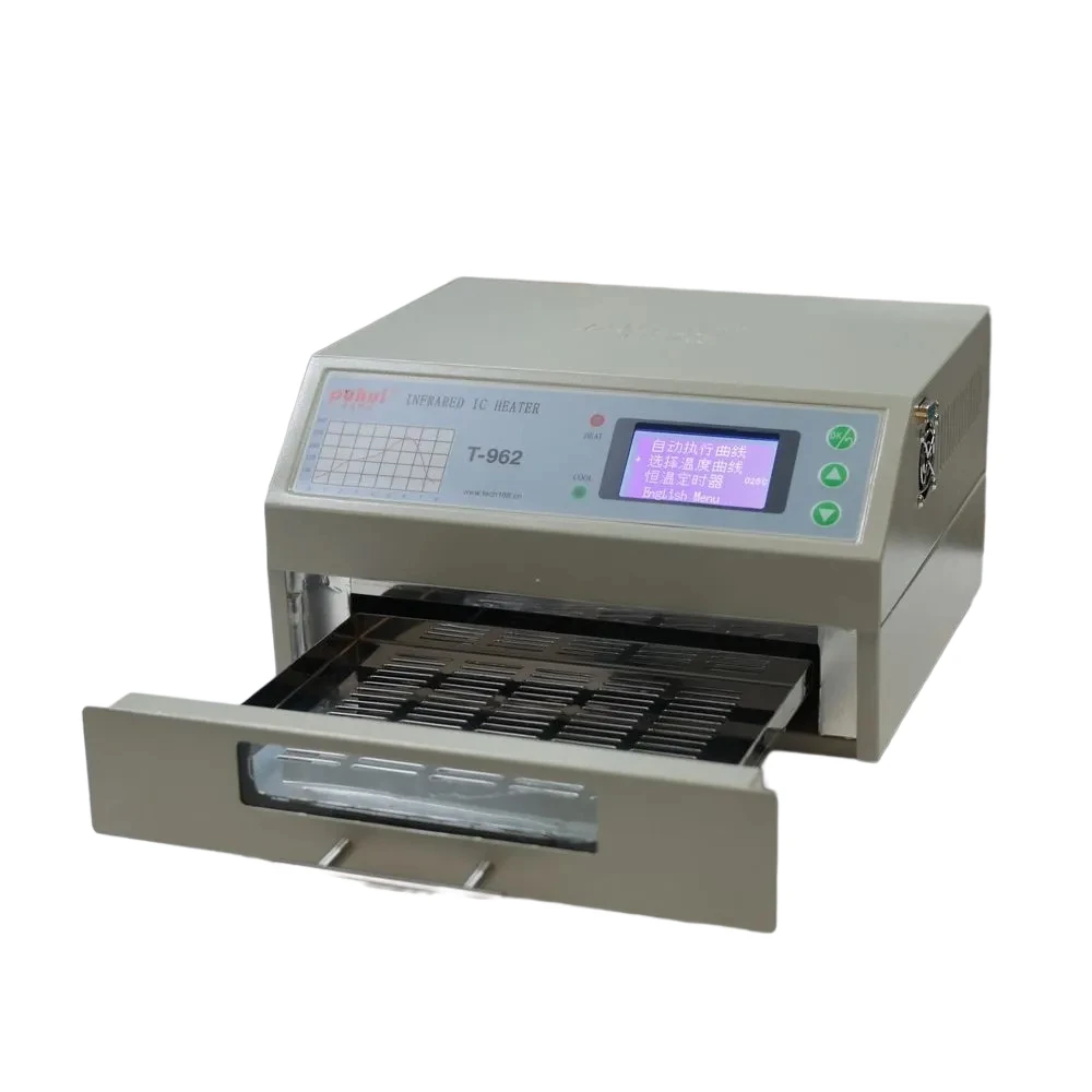 T-962 Reflow Oven - 180x235mm Heating Zone & 800W Power For SMT PCB Prototyping
