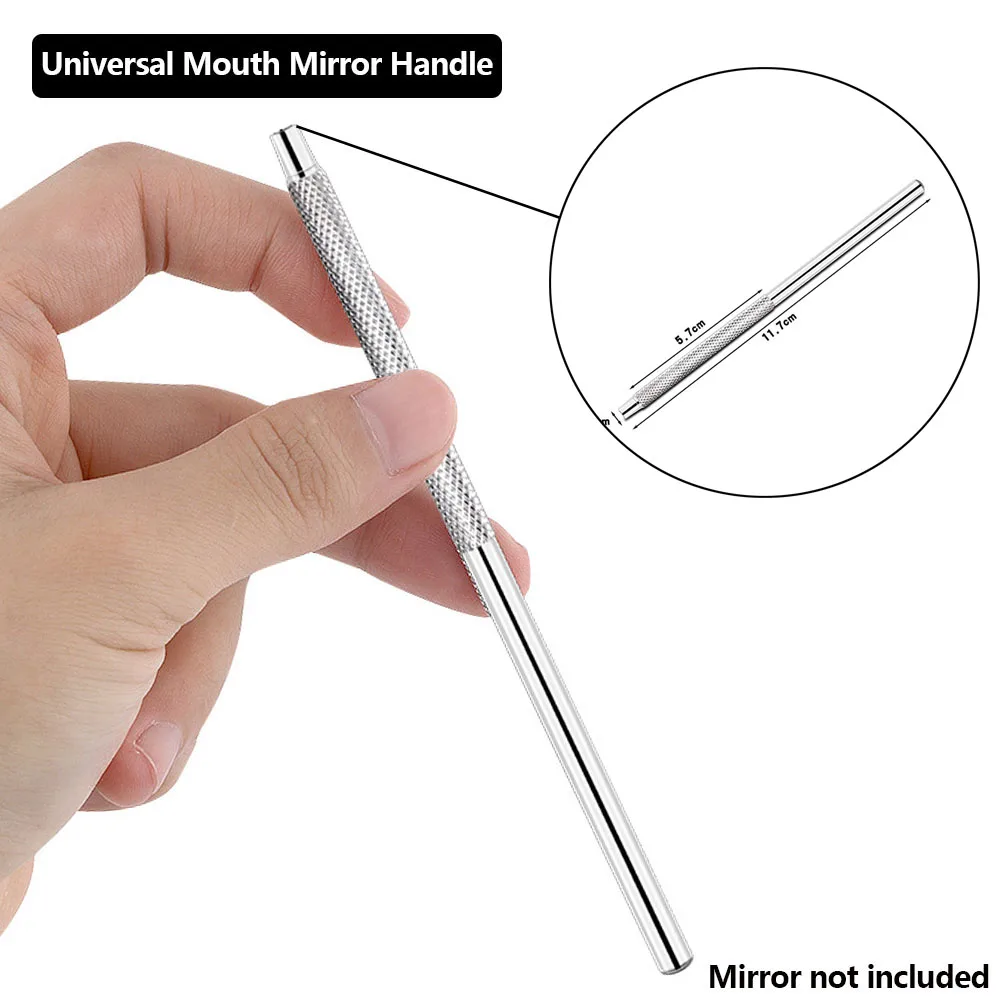 Dental Mouth Mirror Handle Stainless Steel Reflector 1pcs Odontoscope Handle Checking Oral Detachable  Handle Dental Material