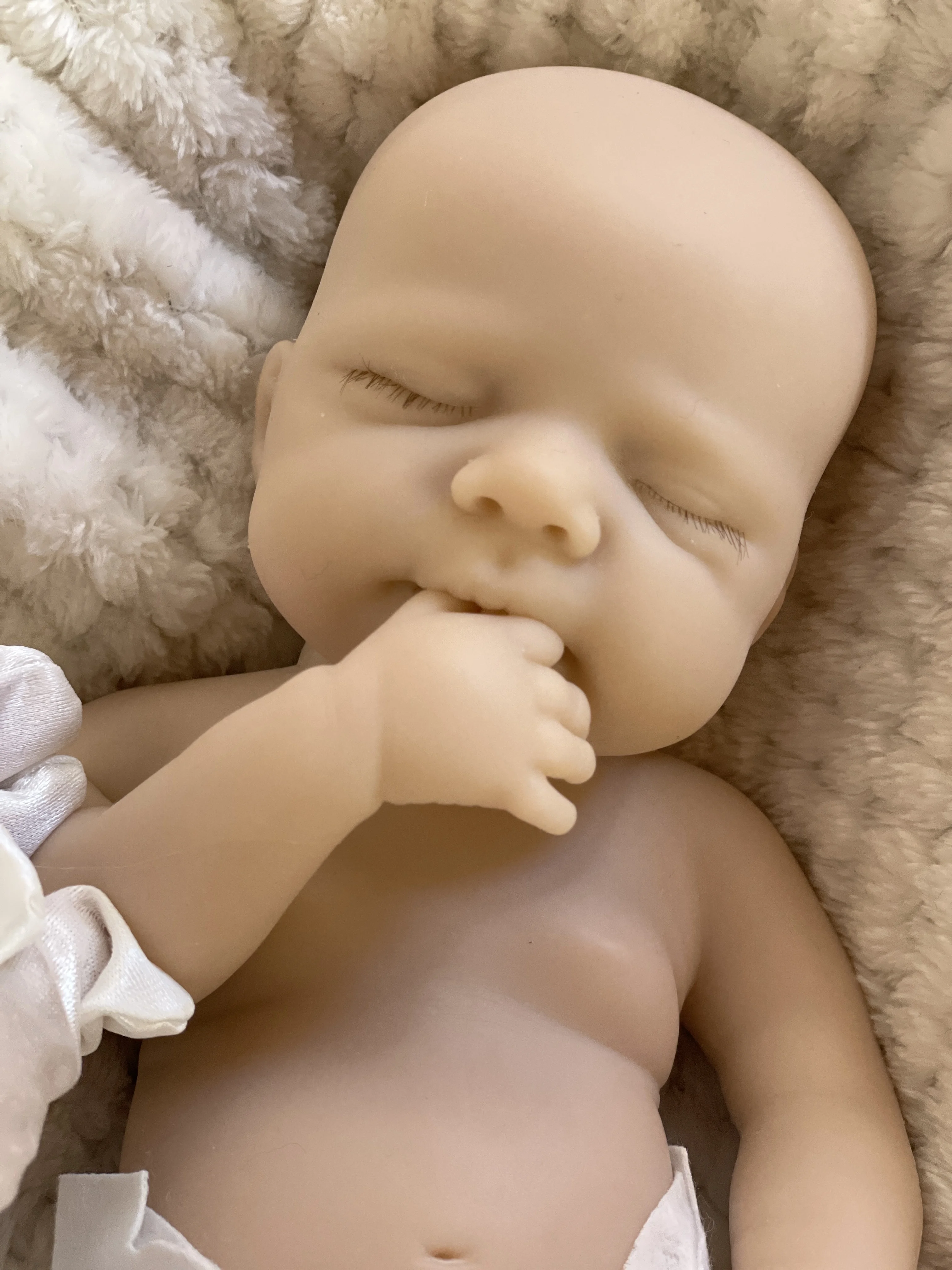 33CM Open Mouth Reborn Dolls Unpainted Full Body Soft Silicone Cute Girls Reborn Silicone Dolls For Kid's Gifts Realistic Reborn