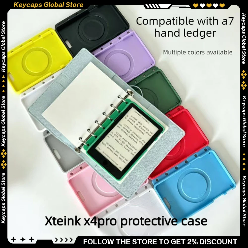 For XTEINK 4pro Magnetic Snap-on Case PC Material 3D Print A7 Handheld Ledger Accessories Protective Case Multi-color Selection