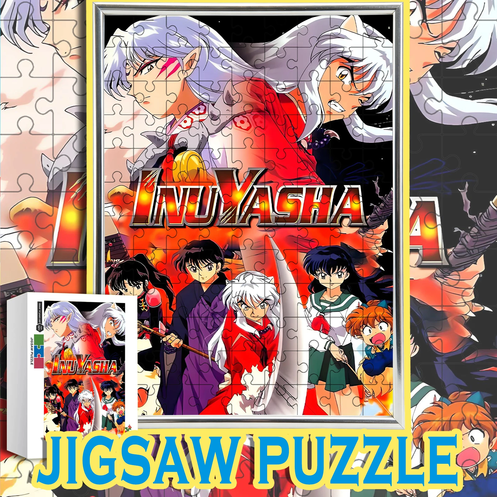 

Inuyasha All Characters Full Cast Wooden Jigsaw Puzzle 108/200/300/500/1000pcs Color Box