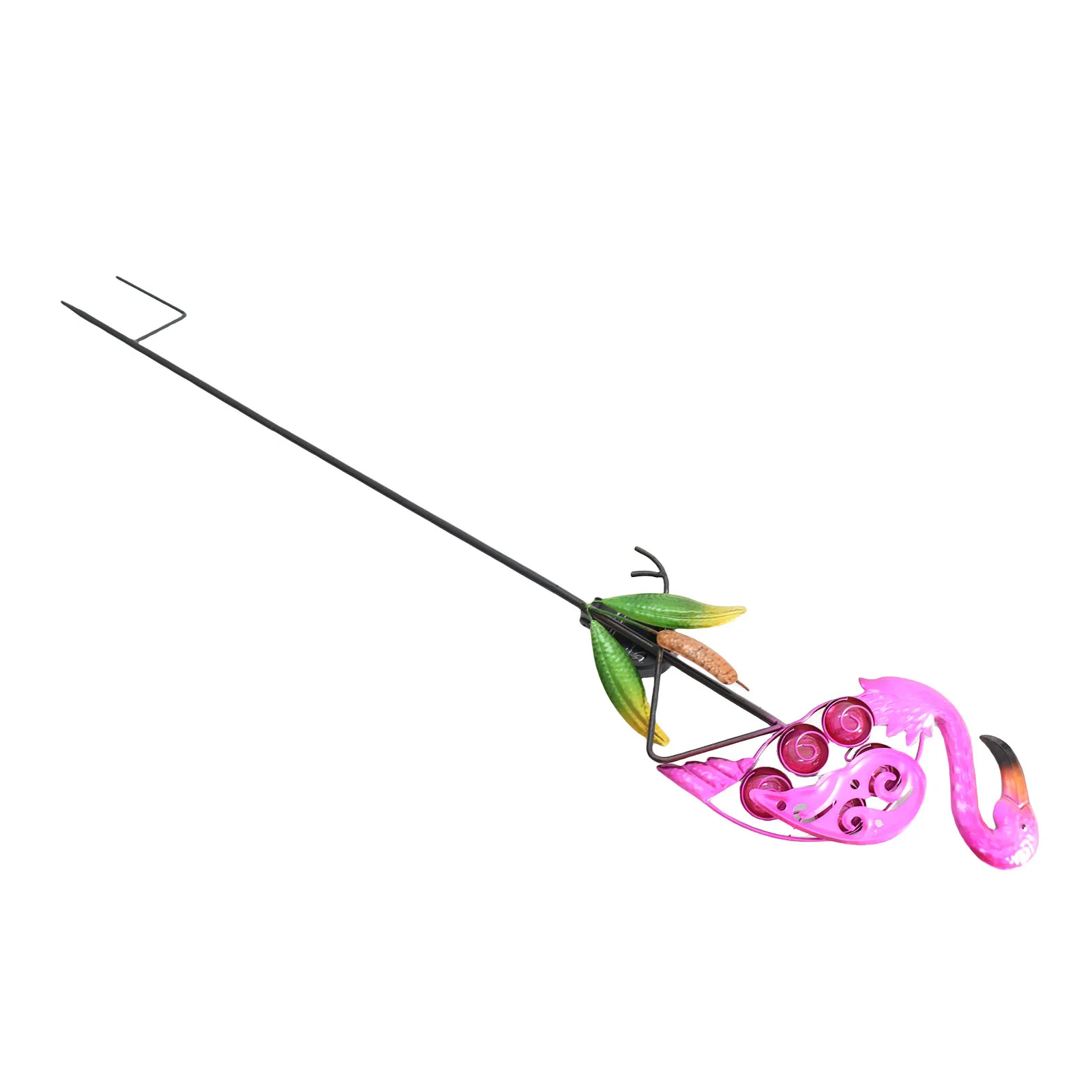 Outdoor Solar Flamingo Garden Light LED Hollow Metal Lawn Stake Lamp Waterproof Decorative Landscape Yard Light view 4