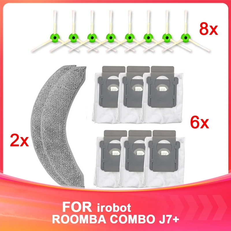 A86I-สําหรับอุปกรณ์เสริม Irobot Sweeper ROOMBA COMBO J7 + Sweeper Kit วัสดุสิ้นเปลืองทดแทน