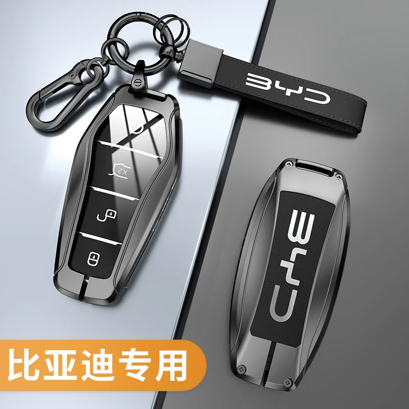 Car Remote Control Key Case Holder Cover Chain For BYD Atto 3 Han EV Dolphin Durable Second Song Pro Tang Dm QIn PLUS MAX Yuan