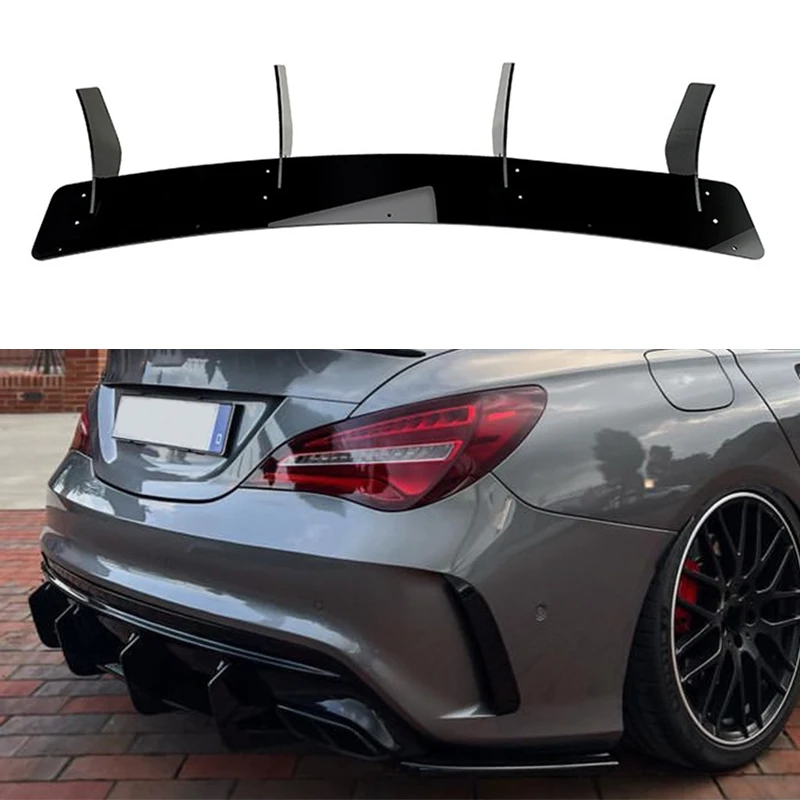 

Glossy black Car Rear Bumper Diffuser Lip Splitters Spoiler Rear Bumper Protector For Mercedes-Benz CLA45 AMG C117 2016-2019